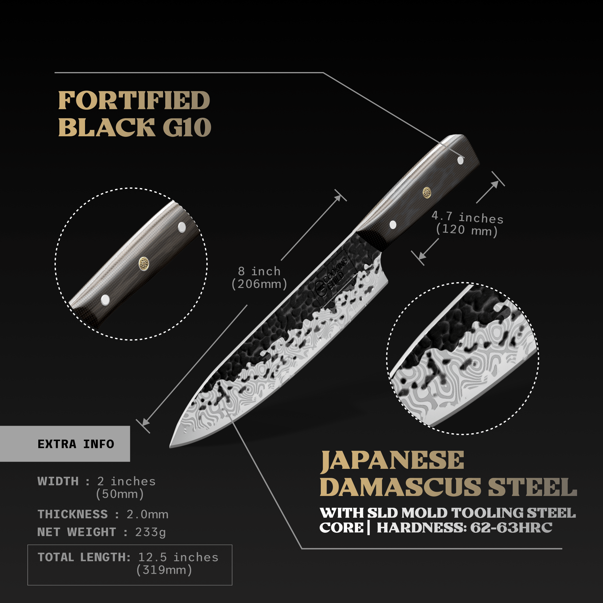 ONYX II Damascus Steel Essential Bundle - TheCookingGuild