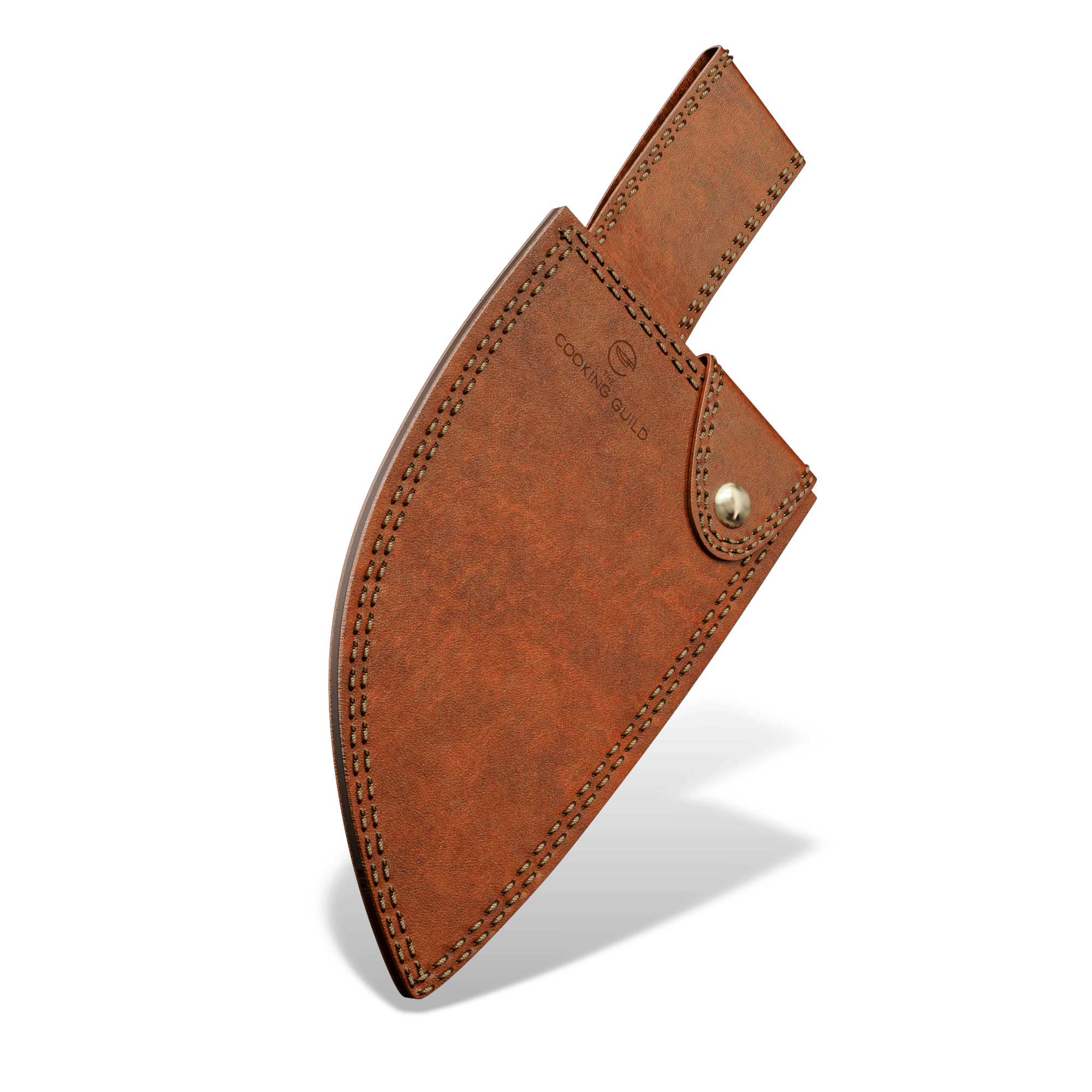 Rustic Cleaver Brown Leather Sheath - TheCookingGuild