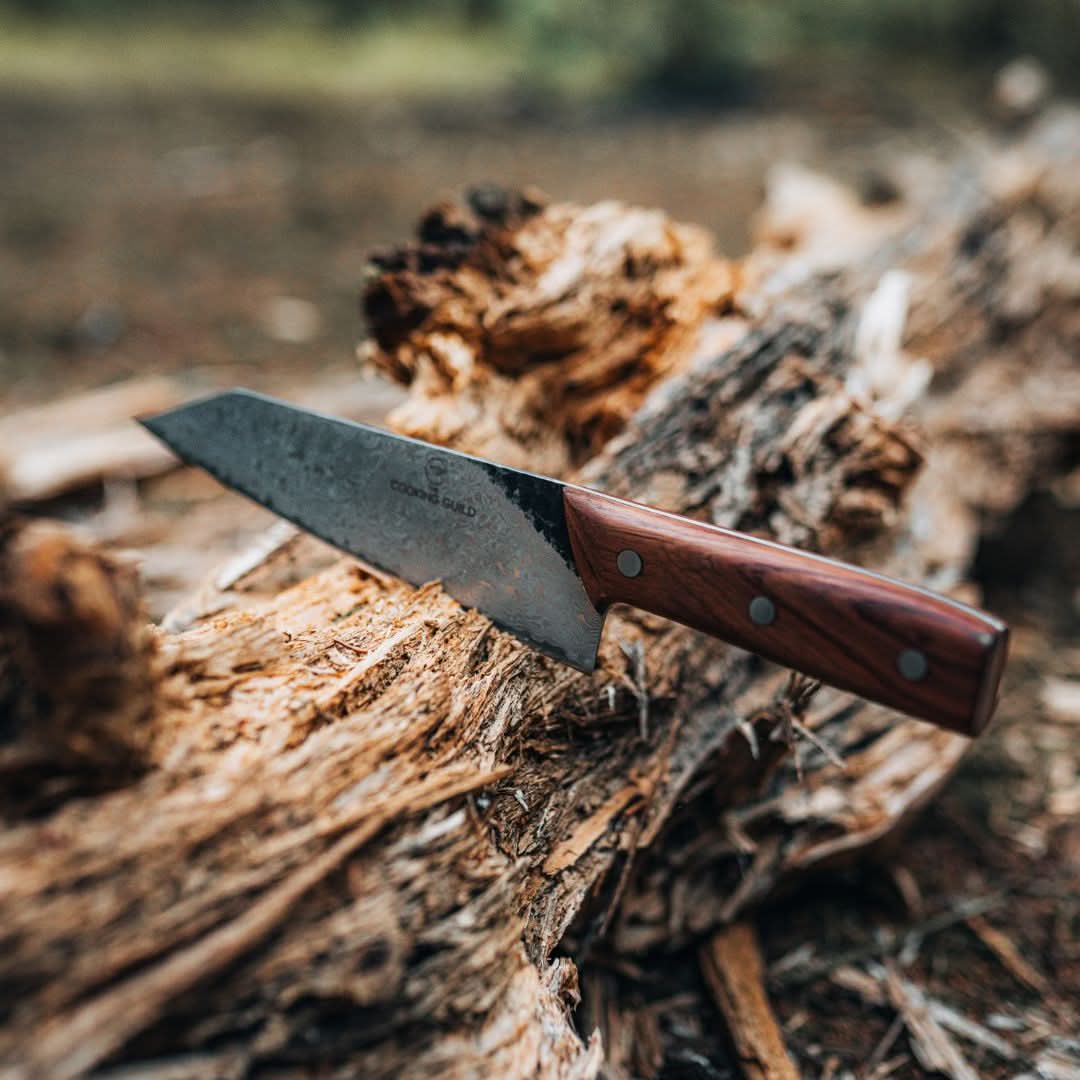 Guild 6th Bushcraft Damascus 7” Bunka