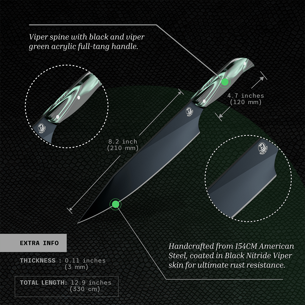 Viper 8" USA Chef Knife - TheCookingGuild