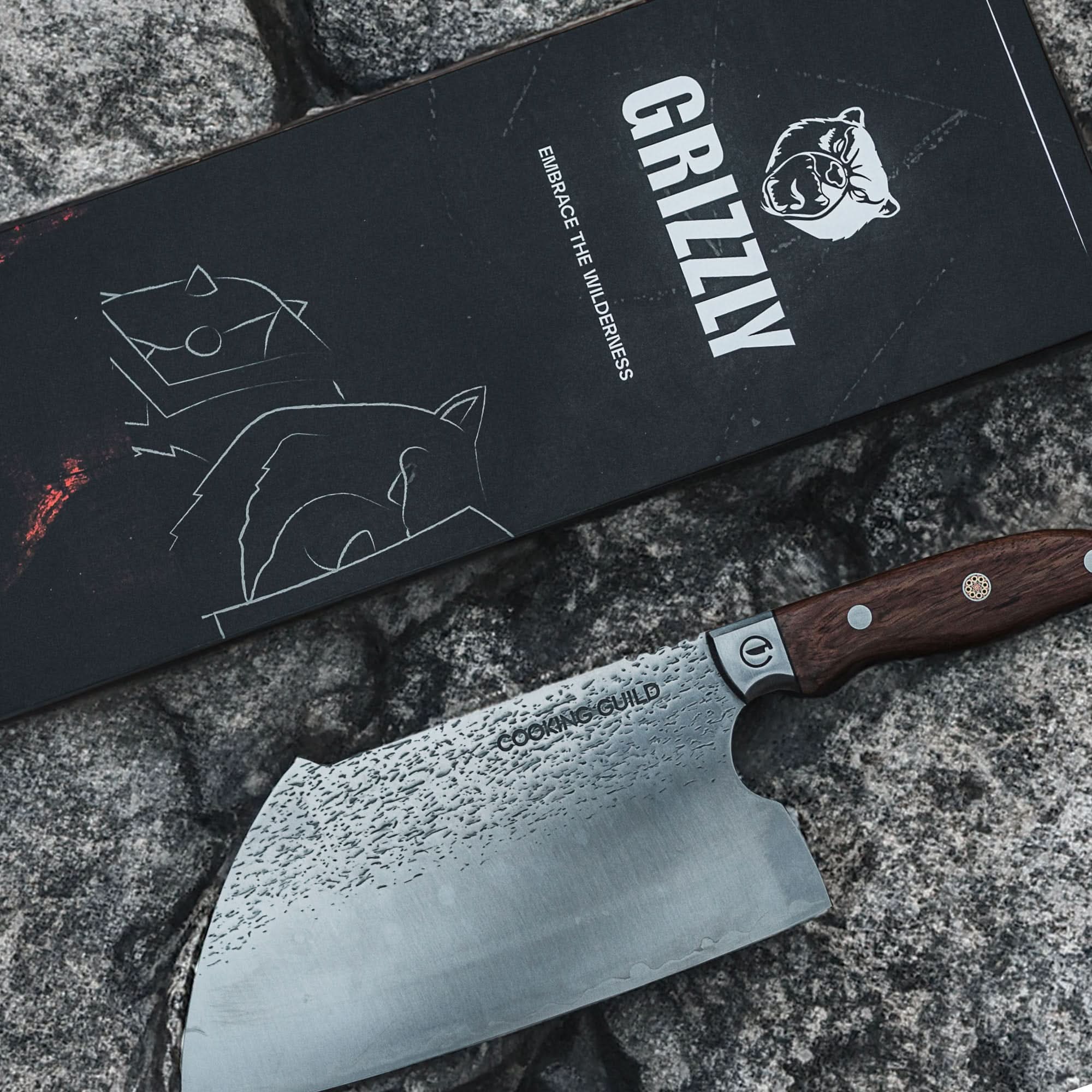 Grizzly Serbian Cleaver | Forged Japanese San Mai Steel - TheCookingGuild