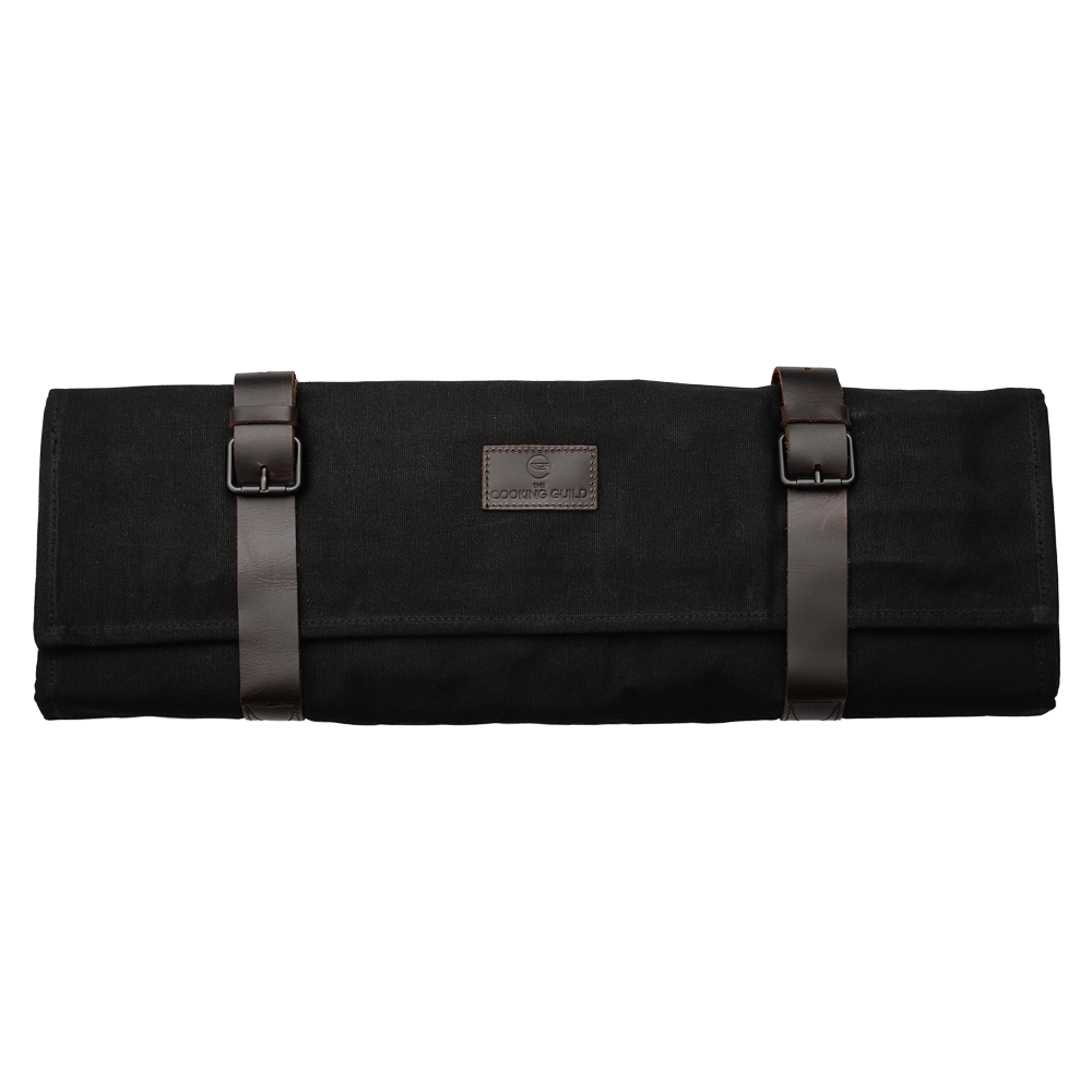 Heavy Duty Waxed Canvas Leather Knife Roll
