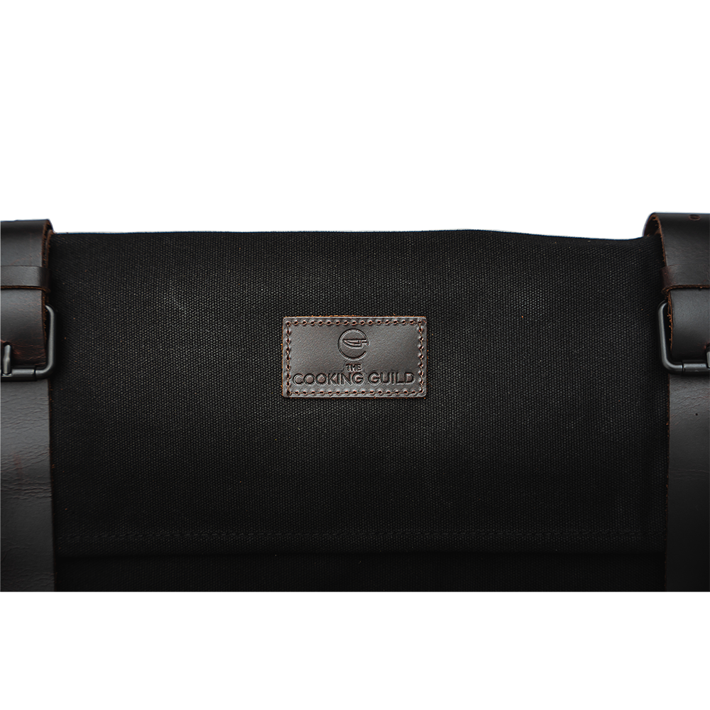 Heavy Duty Waxed Canvas Leather Knife Roll