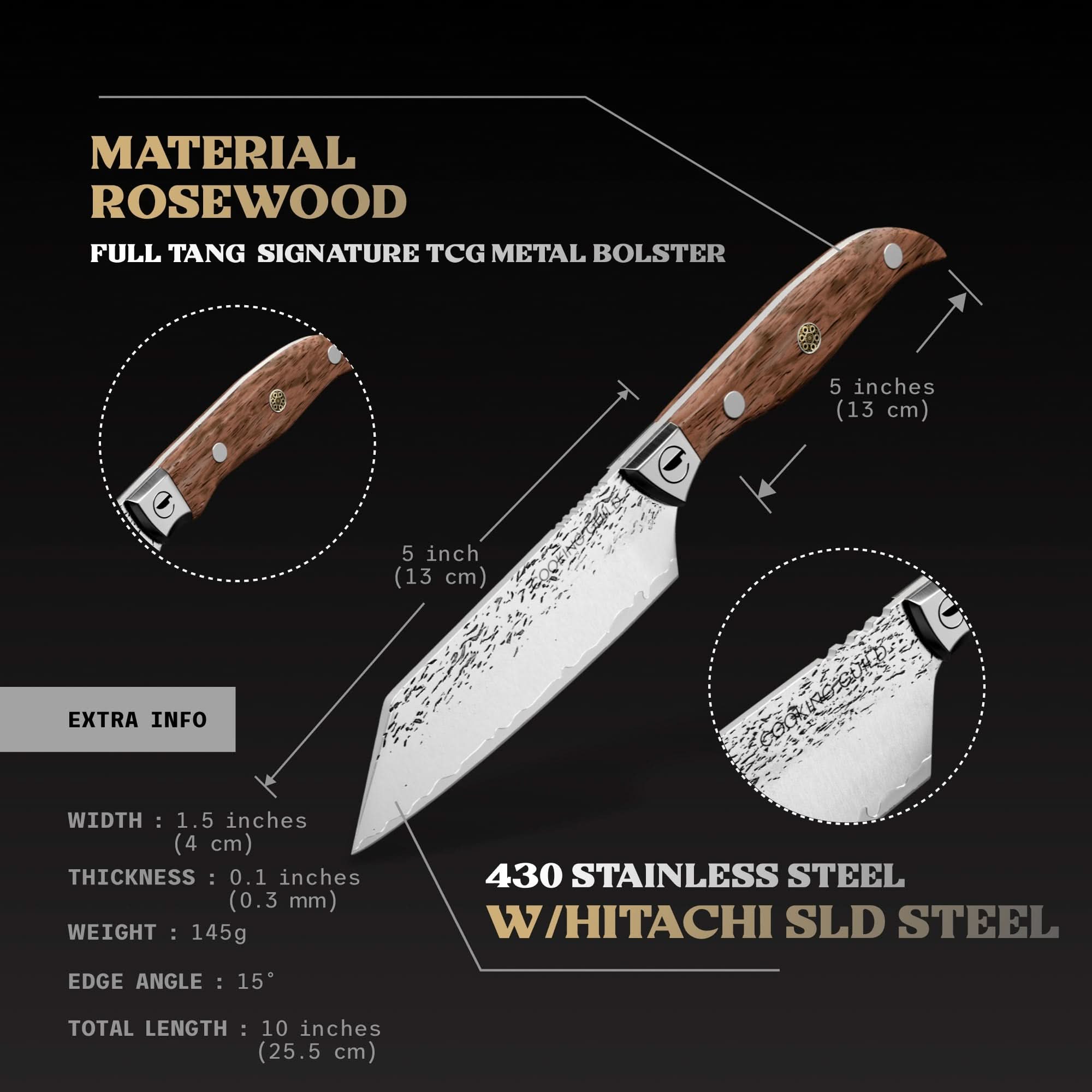 5" Grizzly Petty | Forged Japanese San Mai Steel - TheCookingGuild