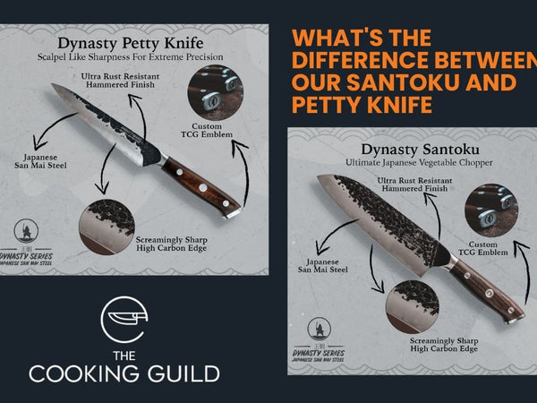 What's The Difference Between Our Santoku and Petty Knife