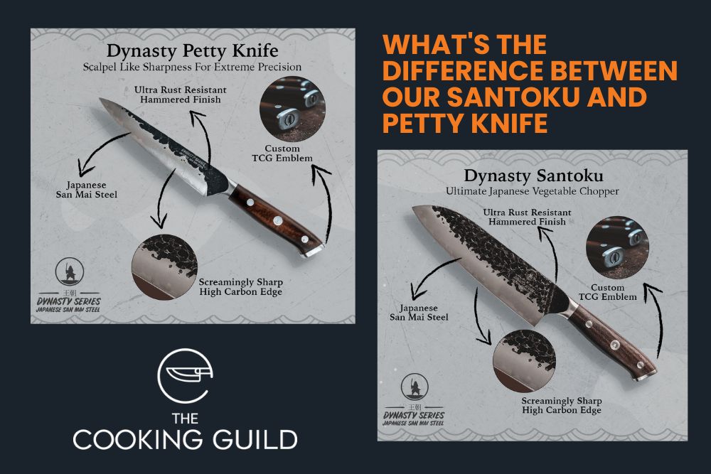What's The Difference Between Our Santoku and Petty Knife
