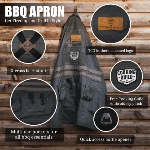 Charcoal  Cotton BBQ Utility Apron - TheCookingGuild