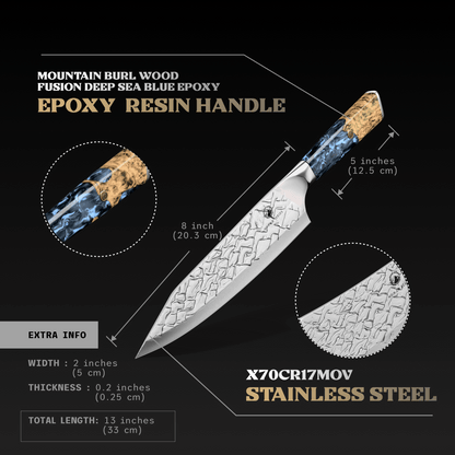 Nomad Series 8" Chef Knife - TheCookingGuild