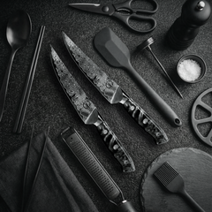 Nomad Blackout Damascus Steak Knife Set