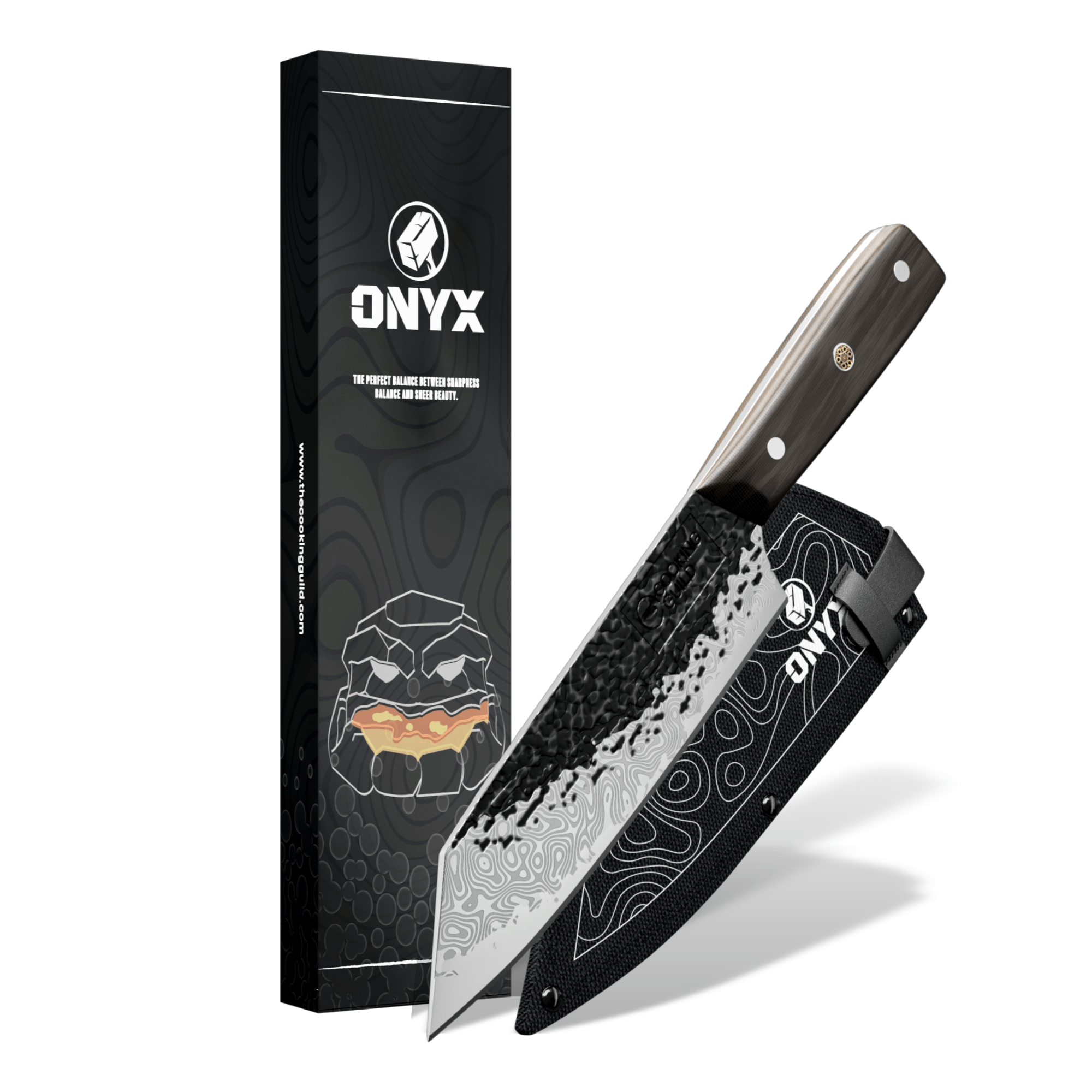 Onyx II Damascus Steel Bunka - TheCookingGuild
