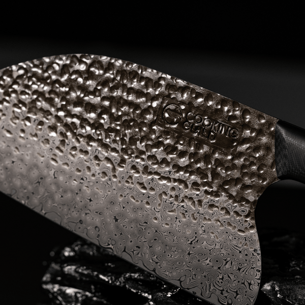 ONYX II Damascus Serbian Cleaver - TheCookingGuild