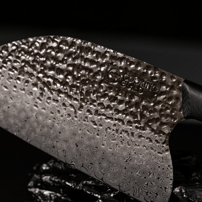 ONYX II Damascus Serbian Cleaver - TheCookingGuild