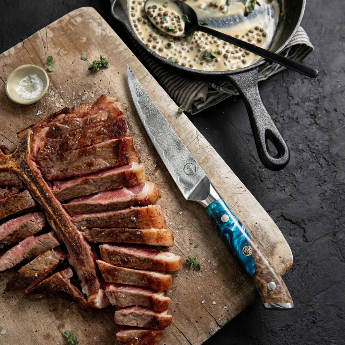 Nomad Damascus Steak Knife Set