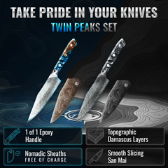 Nomad Twin Peaks Damascus Set