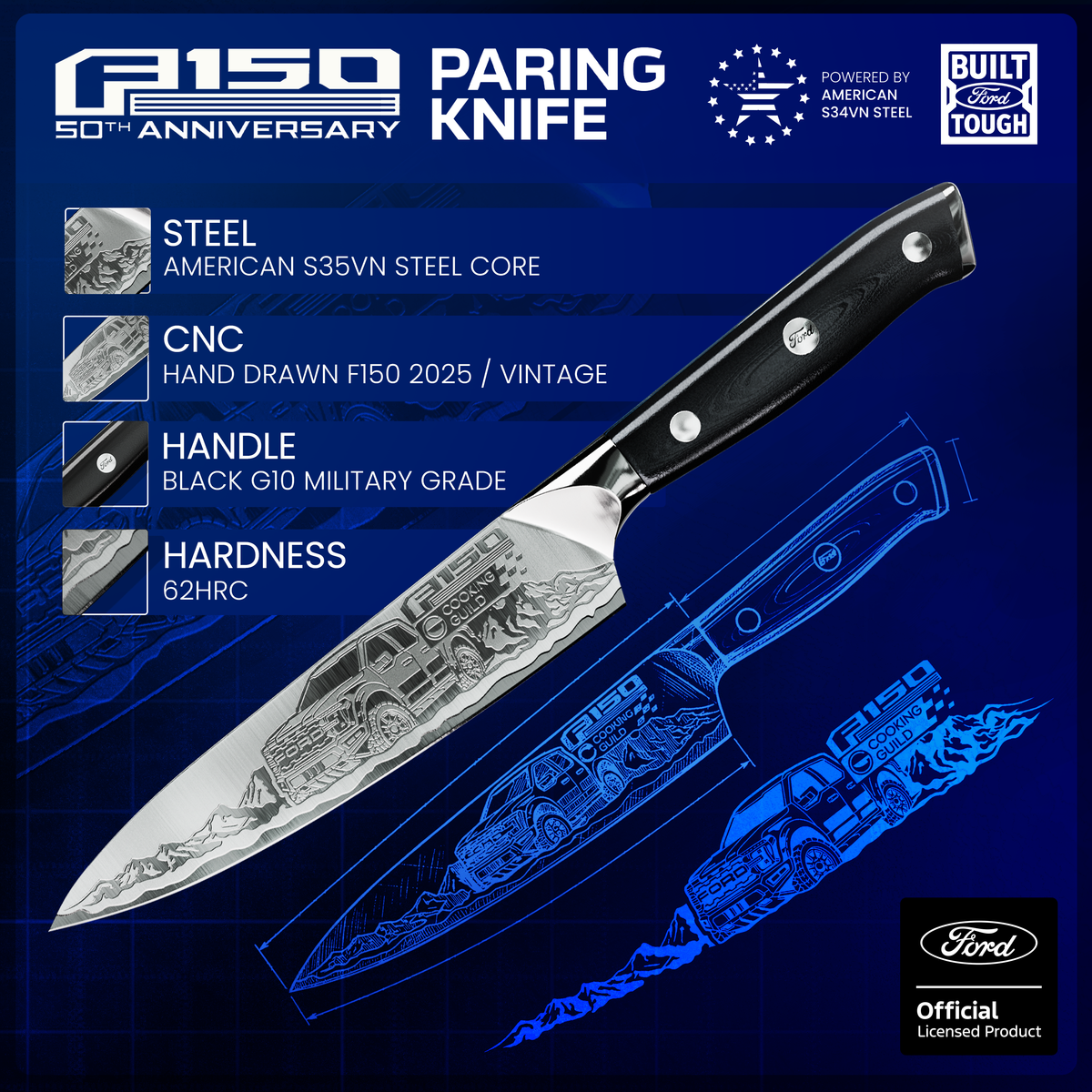 5" Ford 50th Anniversary F-150 Utility Knife
