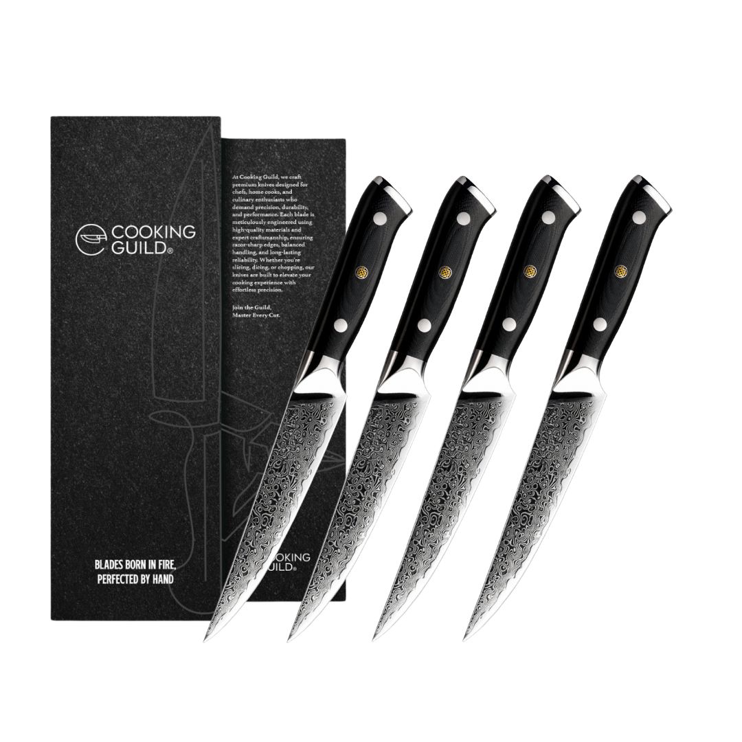 5" Damascus Steak Knives