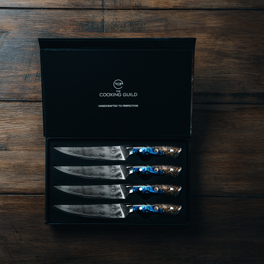 Nomad Damascus Steak Knife Set