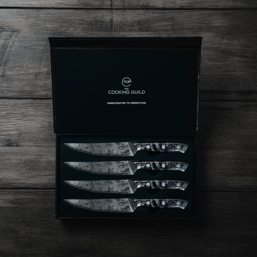 Nomad Blackout Damascus Steak Knife Set