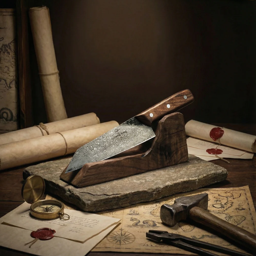 Guild VI Bushcraft Damascus 7” Bunka