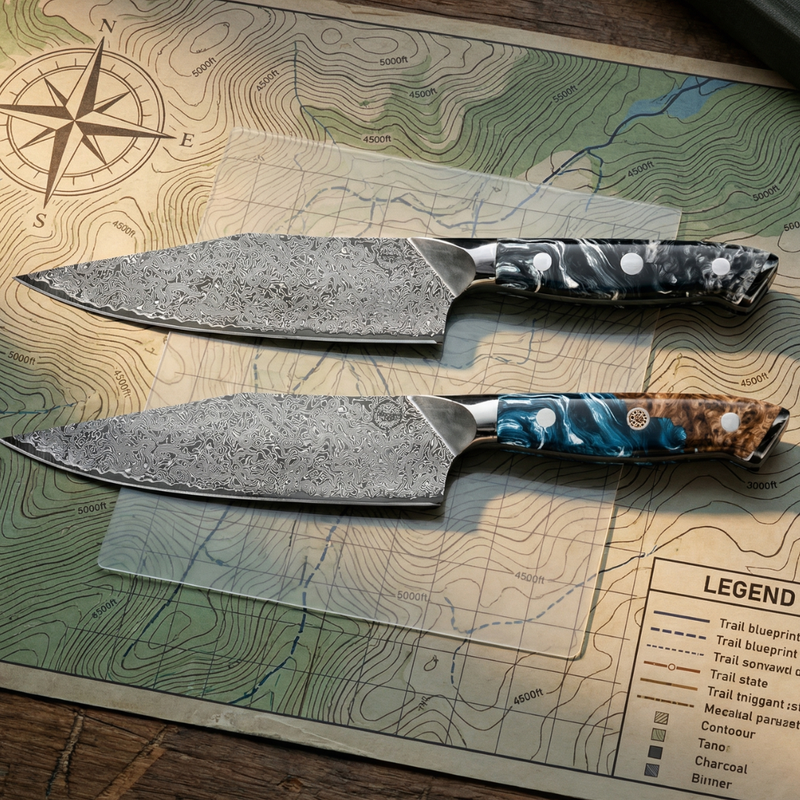 Nomad Twin Peaks Damascus Set