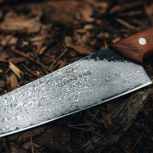 Guild 6th Bushcraft Damascus Bunka