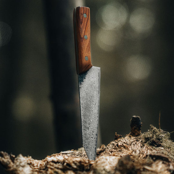 Guild 6th Bushcraft Damascus Bunka
