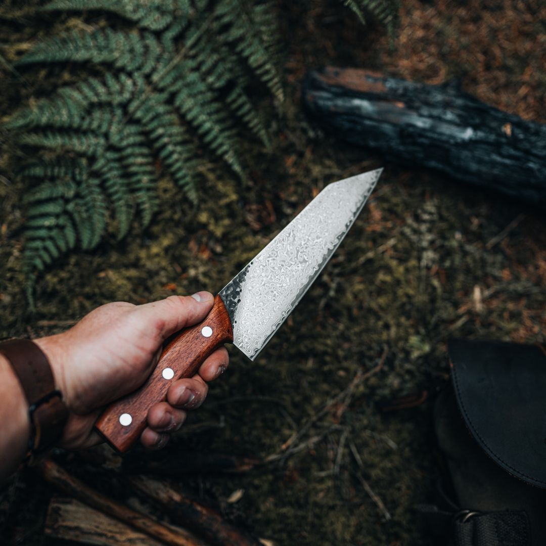 Guild 6th Bushcraft Damascus Bunka