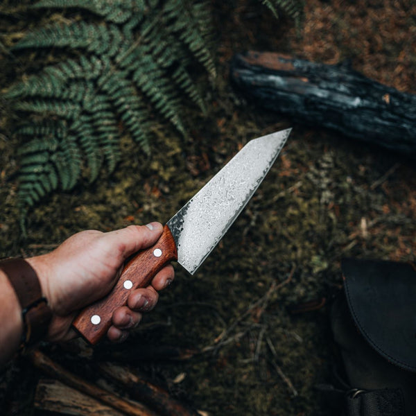 Guild 6th Bushcraft Damascus Bunka