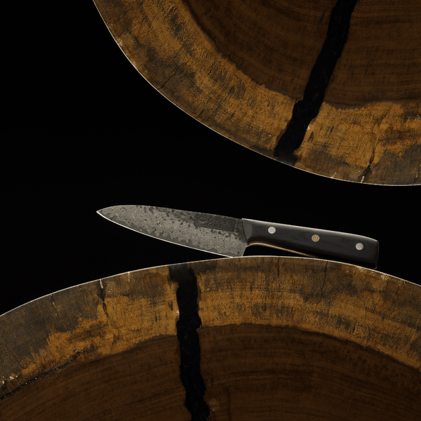 Onyx II Damascus Steel Petty Knife - TheCookingGuild