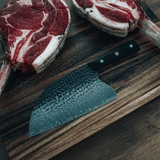 ONYX II Damascus Serbian Cleaver - TheCookingGuild