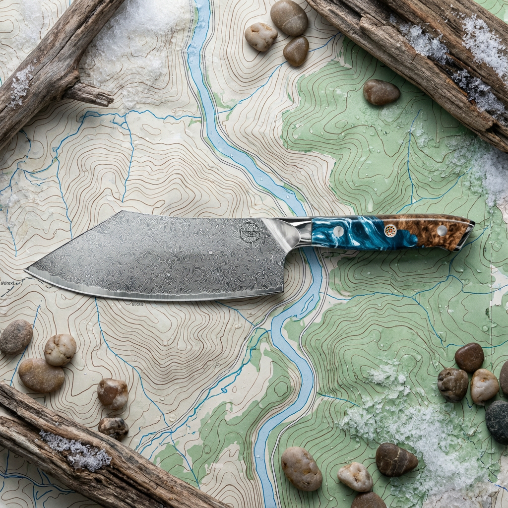 Nomad Damascus 8" Cleaver