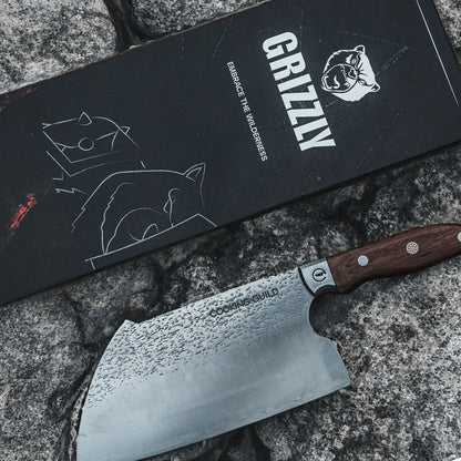 Grizzly Serbian Cleaver | Forged Japanese San Mai Steel