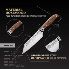 5" Grizzly Petty | Forged Japanese San Mai Steel - TheCookingGuild