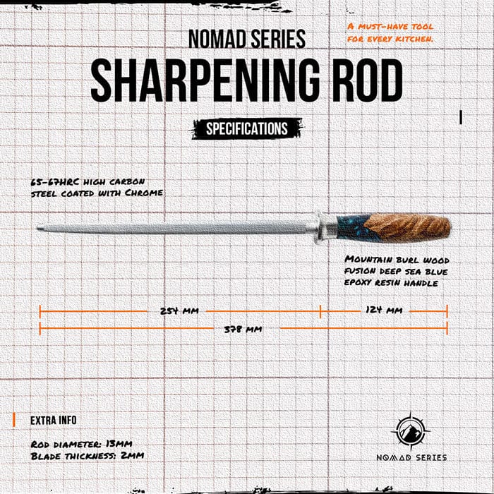 Nomad Series 10" Honing Steel - TheCookingGuild