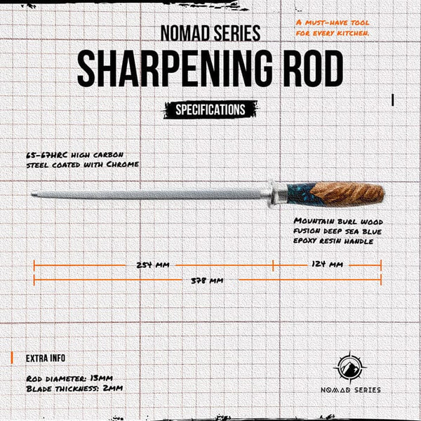 Nomad Series 10" Honing Steel - TheCookingGuild